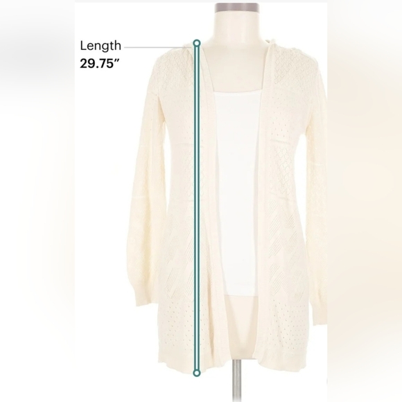 Pink Republic Cream Open-Front Cardigan- Size Medium- NWOT!! - Picture 8 of 8